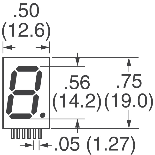 LDS-M512RI-RA Lumex Opto/Components Inc.  Modules d'affichage - Caractères et chiffres à LED